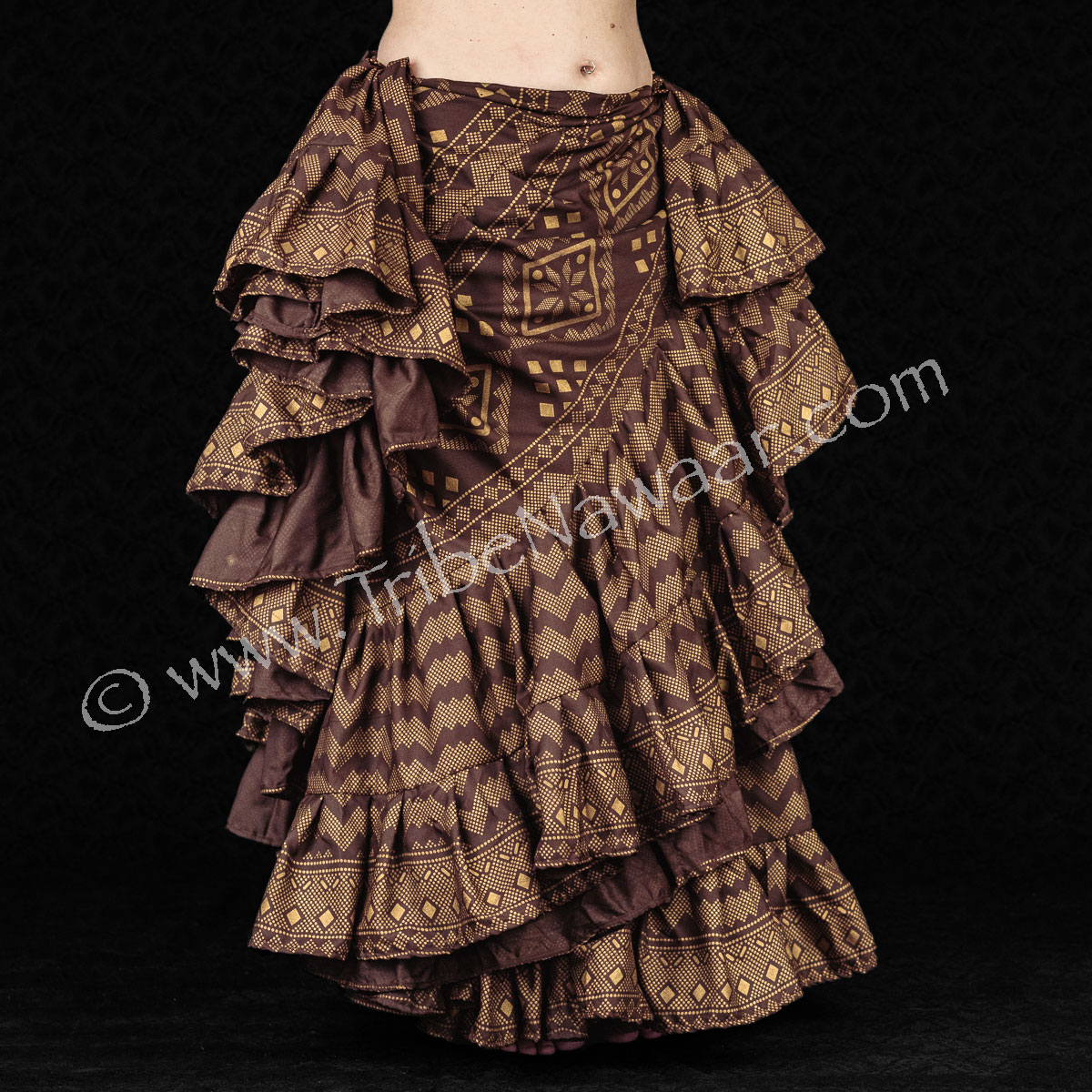 Warm Brown & Gold Assuit Skirt