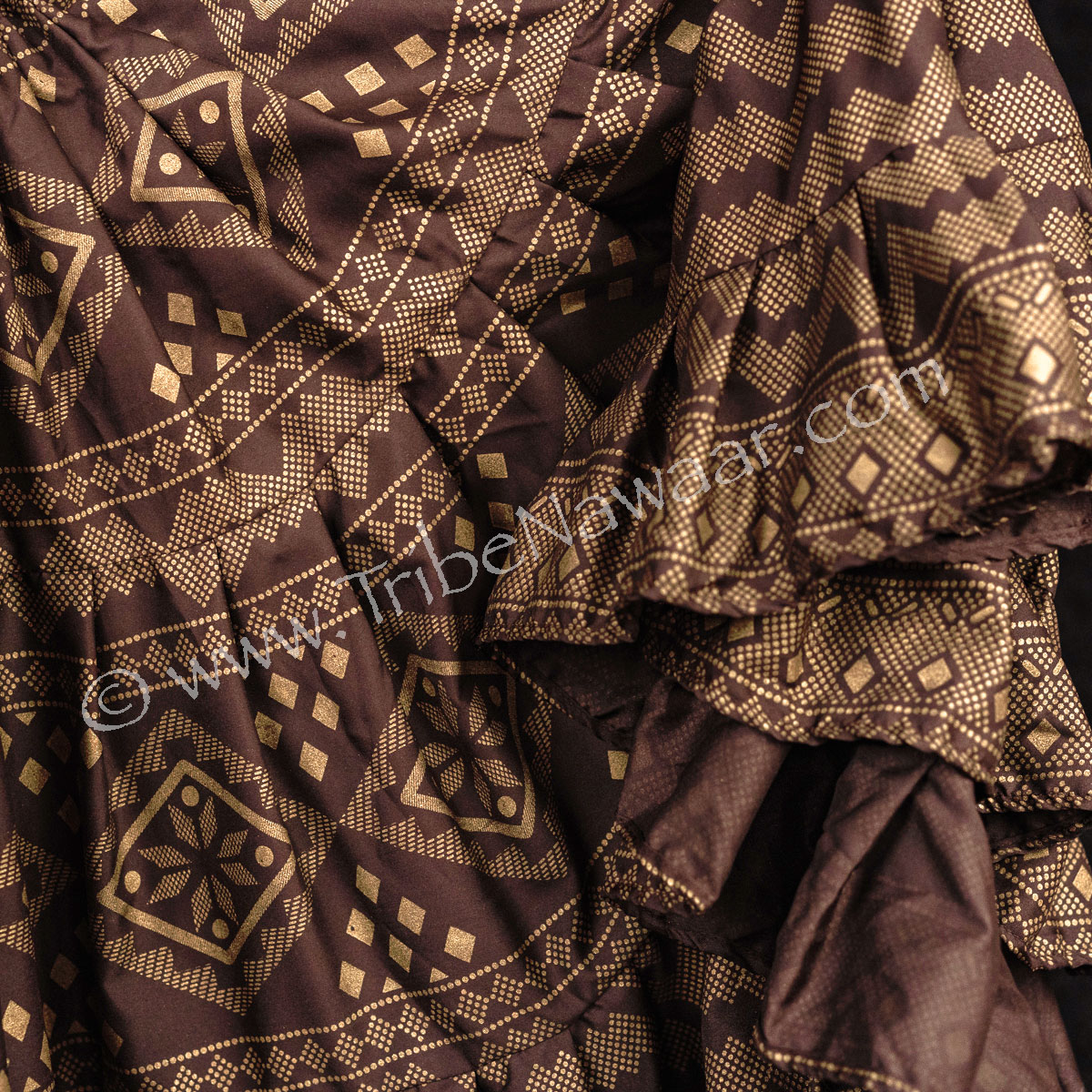 Warm Brown & Gold Assuit Skirt