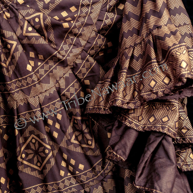 Cocoa Brown & Gold Assuit Skirt