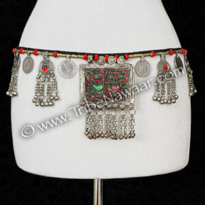 Vintage Kuchi Jeweled Pendant Belt #6