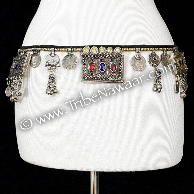 Vintage Kuchi Jeweled Pendant Belt #8