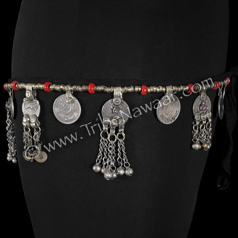 Vintage Kuchi Jeweled Pendant Belt #9