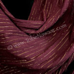 Burgundy pinstripe pantaloons available at the Nawaar Marketplace at www.TribeNawaar.com (fabric detail)