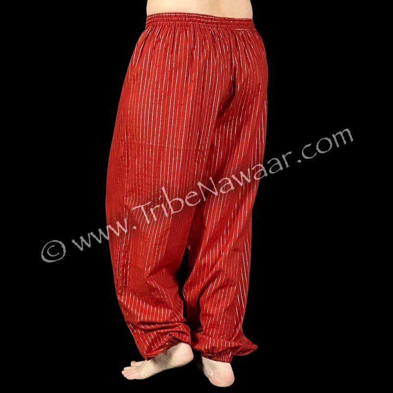 Red Cotton Pinstripe Pantaloons