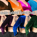 Velvet choli tops for belly dance available at The Nawaar Marketplace at www.TribeNawaar.com