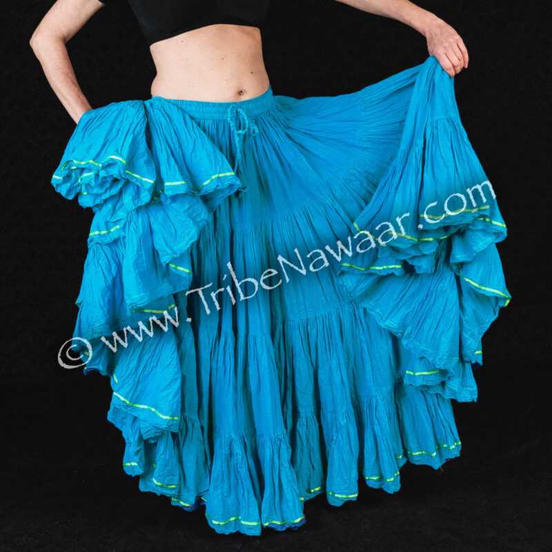 Aquamarine Skirt With Trim (Consignment dekug1-2)