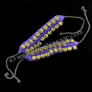Gold & Indigo Belled Anklets (Consignment jegst1-19)