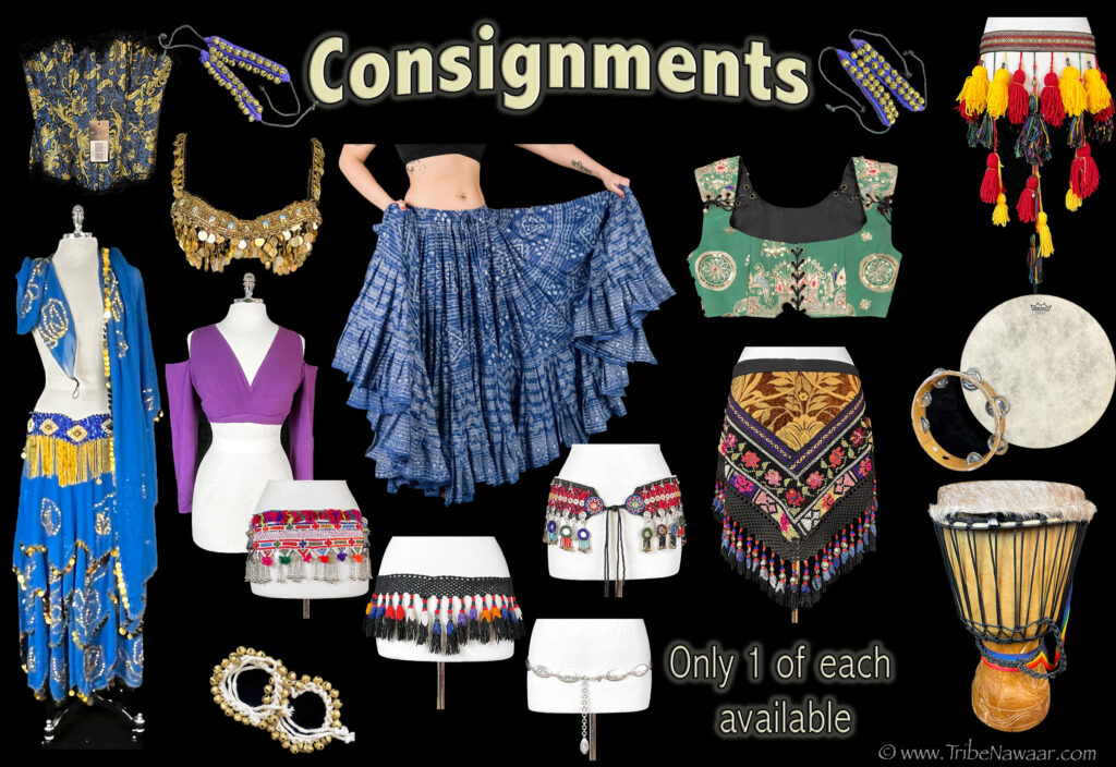 Belly dance consignment costumes, accessories and instruments. Visit www.TribeNawaar.com for more info