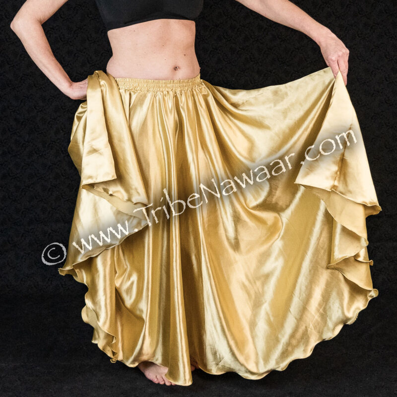 Gold Satin Skirt (Consignment cstr8-10)