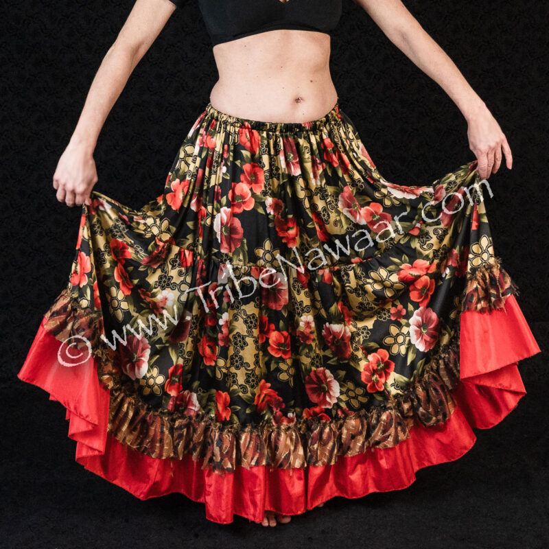 Floral Tiered Skirt (Consignment maclar1-8)