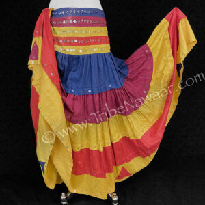 Summer Shisha Mirror Tiered Skirt (Consignment lunor1-38-39)