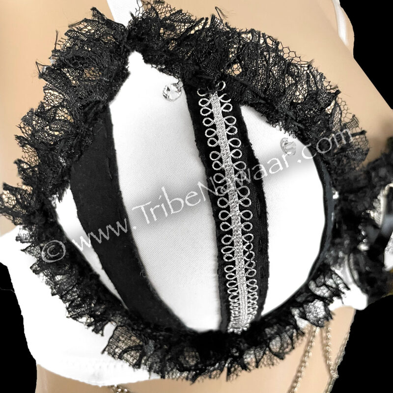 Black & White Steampunk Bra (Consignment olnat4-7)