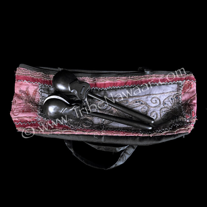 Ebony Handled Castanets With Carrying Case (Consignment timcne1-8)