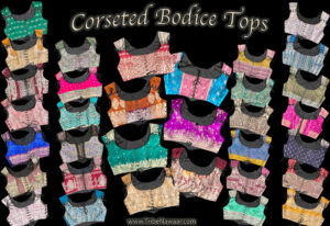 Corseted bodice tops available from The Nawaar Marketplac 