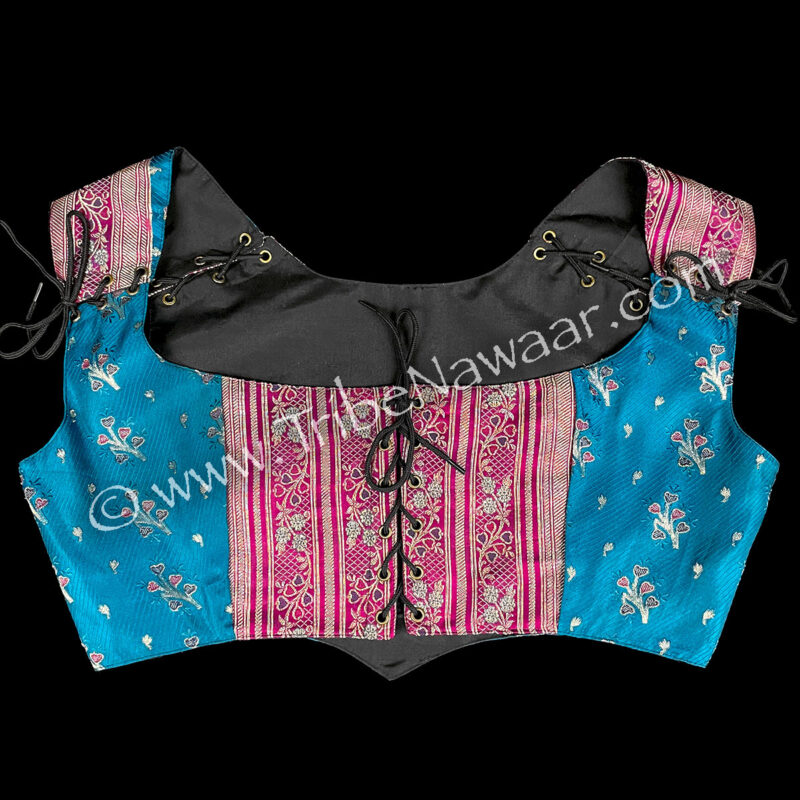 Cerulean Blue Corseted Bodice, XL