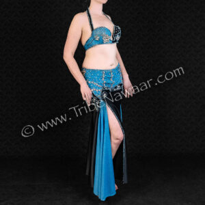 Black & Blue Bra & Skirt- Joharah International (Consignment beron1-11)