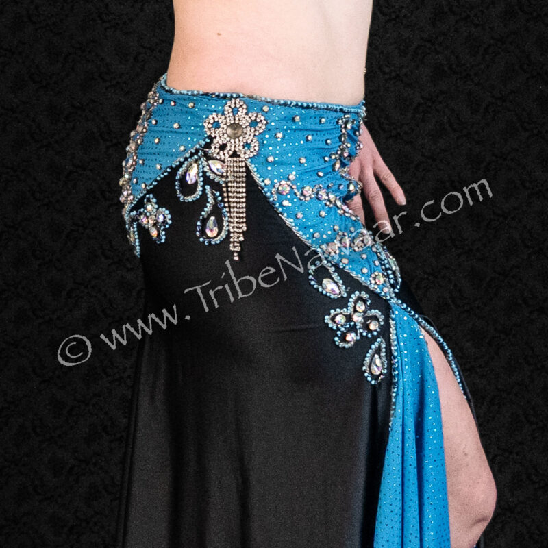 Black & Blue Bra & Skirt- Joharah International (Consignment beron1-11)