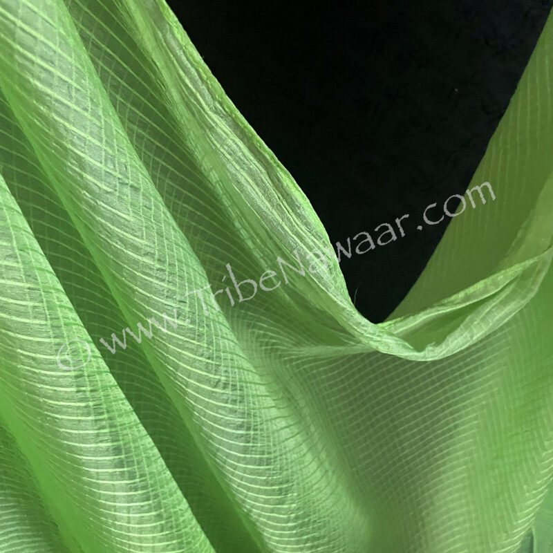 Lime Checker Board Silk Veil (Consignment cotimp1-30)
