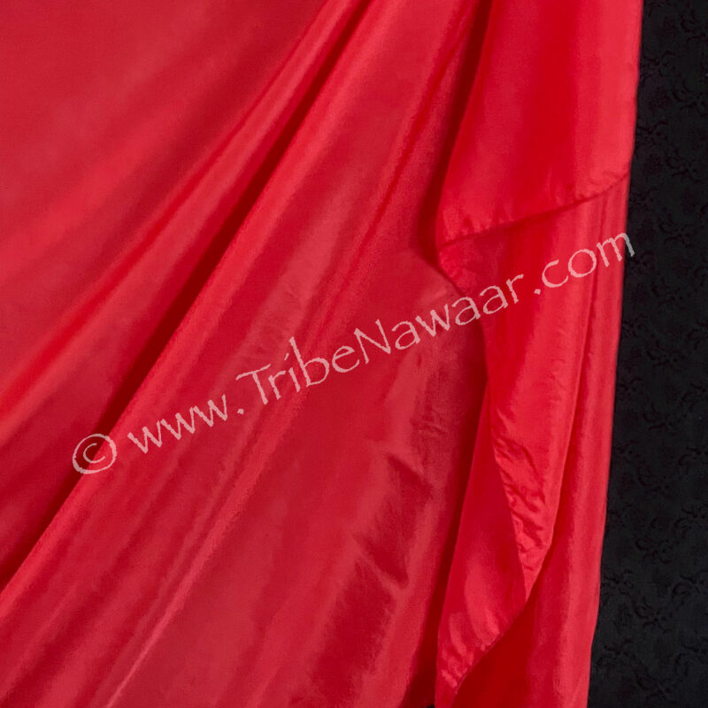 Red Opaque Silk Veil (Consignment tn250130)