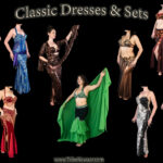 Classic dresses & sets - classic raqs sharqi belly dance costumes available on consignment from The Nawaar Marketplace at www.TribeNawaar.com