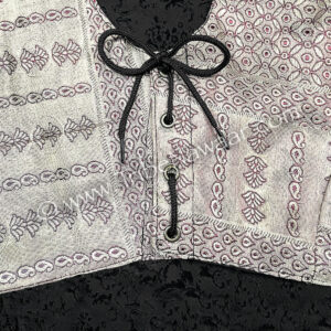 Tribe Nawaar's overlap lacing technique for corseted bodice tops, step 3