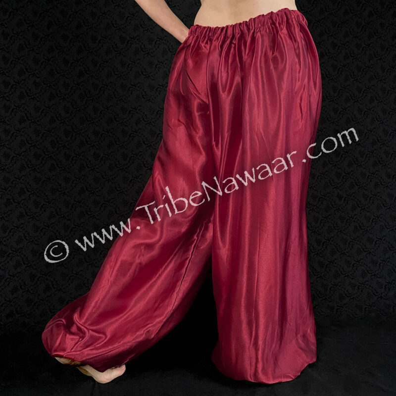 Cherry Red Satin Pantaloons (Consignment lunor1-59-60)