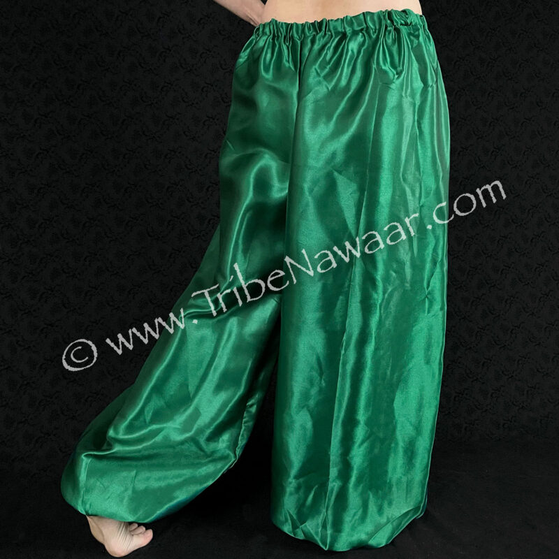 Emerald Green Satin Pantaloons (Consignment lunor1-67)