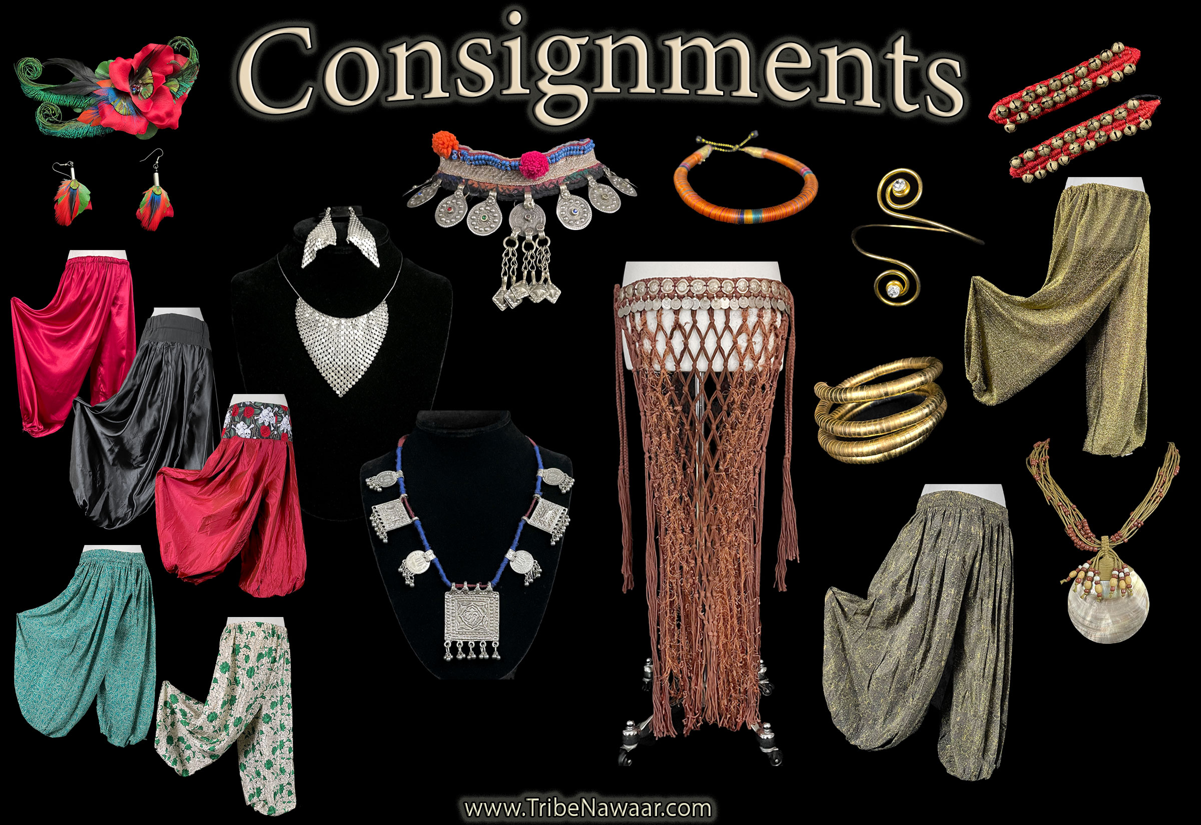 Bargain belly dance costumes & accessories available on consignment for mid July 2025 available from the Nawaar Marketplace at www.TribeNawaar.com