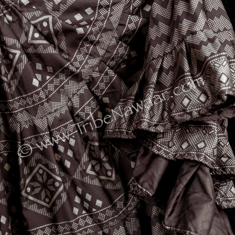 Chocolate Brown & Silver Assuit Skirt