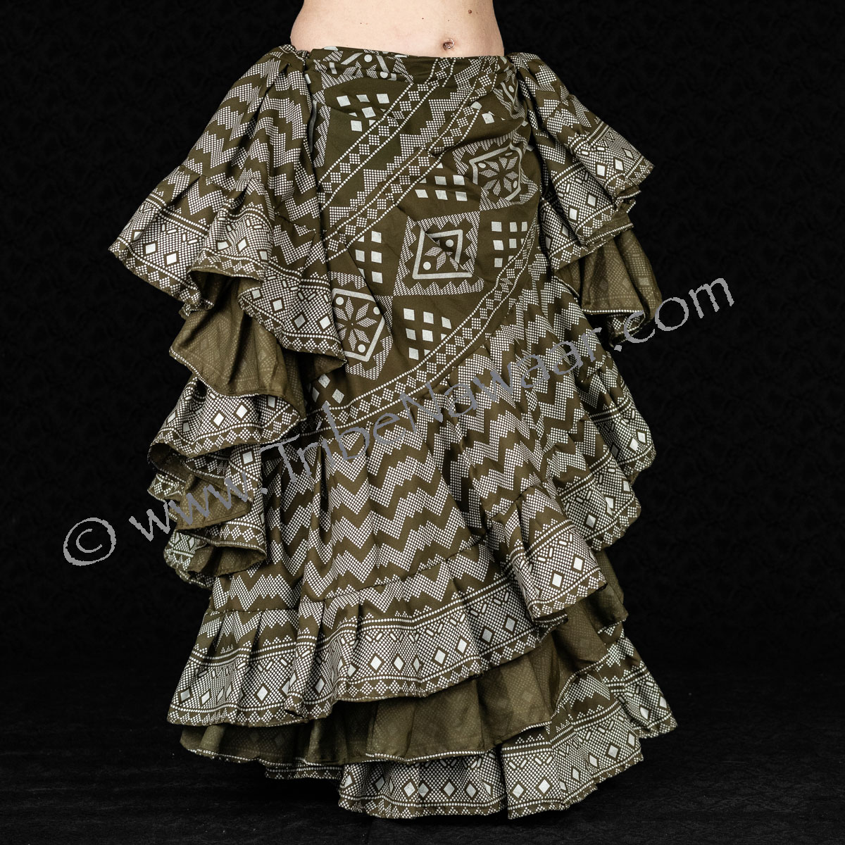 Olive & Silver Assuit Skirt