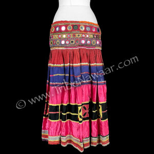 Banjara Skirt With Pink Satin Accents (Consignment dieric1-2)