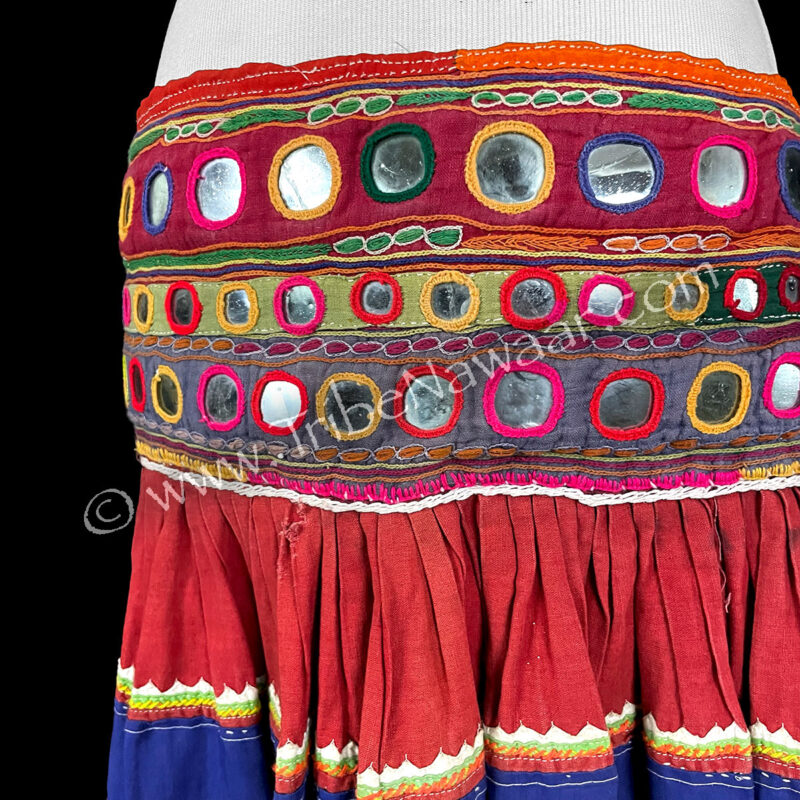 Banjara Skirt With Pink Satin Accents (Consignment dieric1-2)