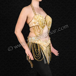 Cream & Gold Bedlah- Topkapi Designs (Consignment mochr1-8)