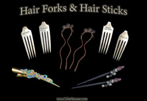 Hair forks and hair sticks for belly dance available at the Nawaar Marketplace at www.TribeNawaar.com