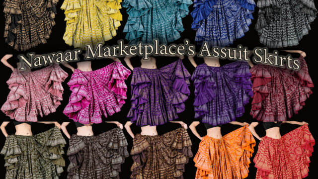 Assuit 25 Yard Block Print Skirts for tribal belly dance, FCBDstyle skirt work, ATS and fusion belly dance performances. Available from The Nawaar Marketplace at www.TribeNawaar.com