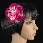 Auden flower hair clip for belly dance, weddings, formal events and cosplay and more from The Nawaar Marketplace at www.TribeNawaar.com (modeled)