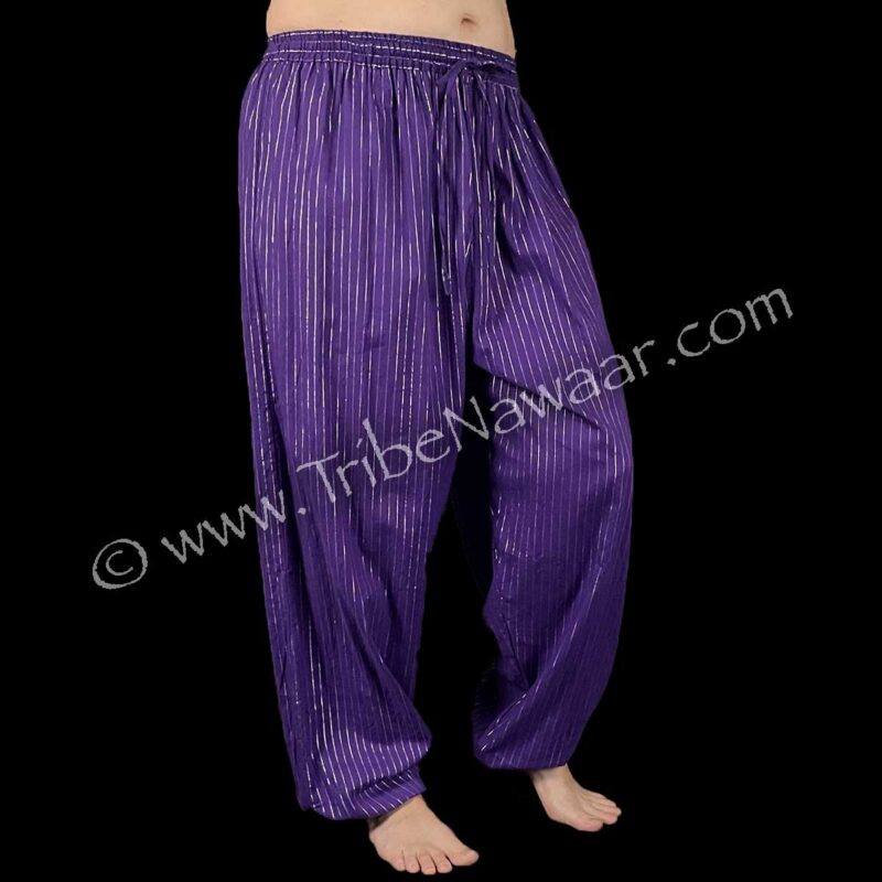 Purple Cotton Pinstripe Pantaloons