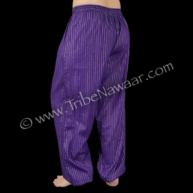 Purple Cotton Pinstripe Pantaloons