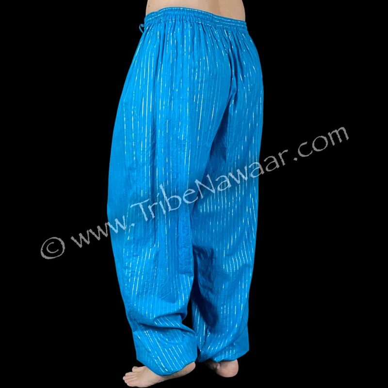 Turquoise Cotton Pinstripe Pantaloons