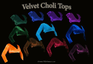 Velvet choli tops for ATS Belly Dance or FCBDstyle belly dance available from the Nawaar Marketplace at www.TribeNawaar.com