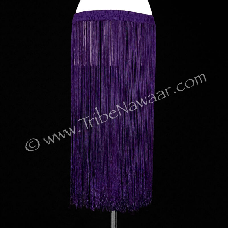 Long Purple Fringe Belt