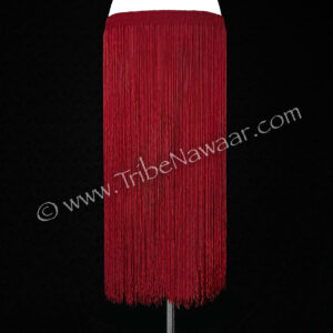 Long Red Fringe Belt