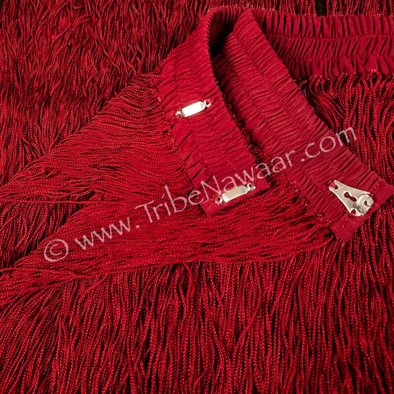 Long Red Fringe Belt