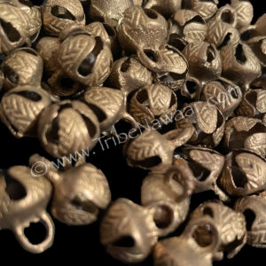 7/16″ Antique Brass Bells With Ornamentation, Pack of 50