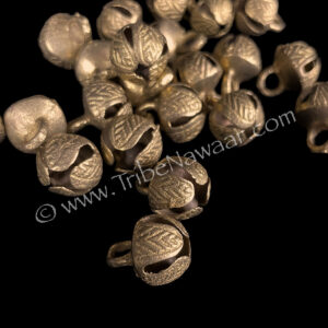 9/16″ Antique Brass Bells With Ornamentation, Pack of 25