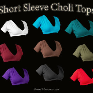 Short Sleeve Cotton Lycra Choli Tops