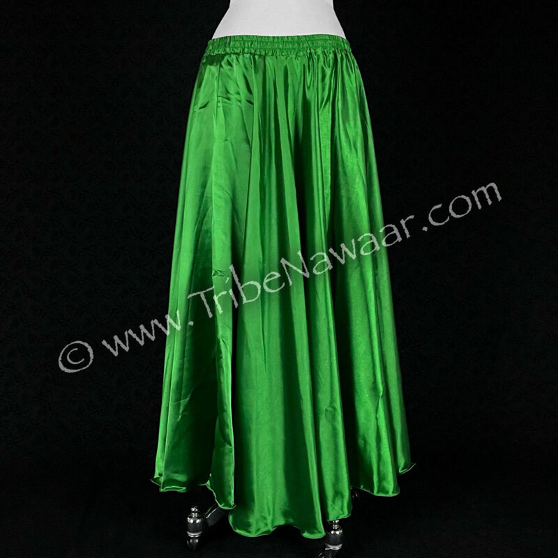 Emerald Green Satin Circle Skirt (Consignment cstr13-9)