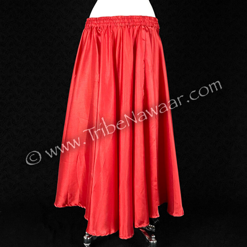 Red Satin Circle Skirt (Consignment lunor1-11)