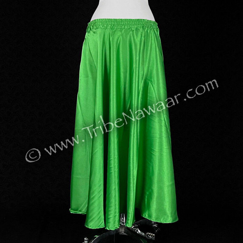 Green Satin Circle Skirt (Consignment lunor1-18)