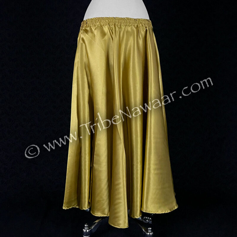 Gold Satin Circle Skirt (Consignment lunor1-20)